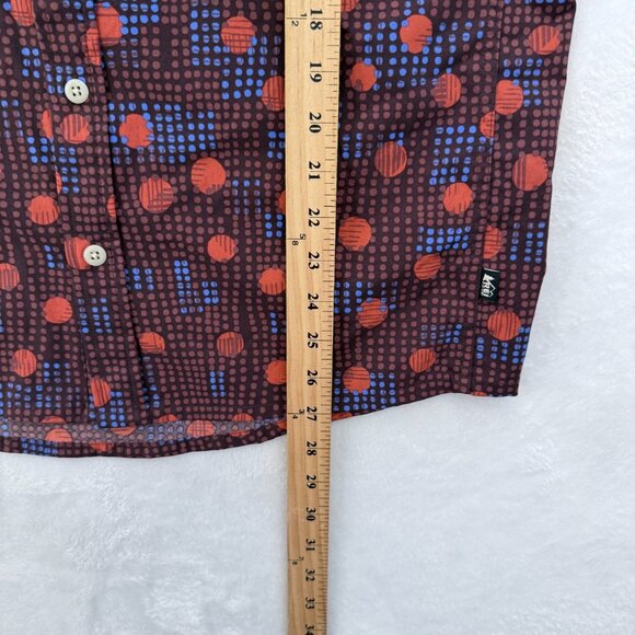 REI Co Op Shirt Mens M Orange Trailmade Hiking Performance Outdoor Button Up - Picture 6 of 9